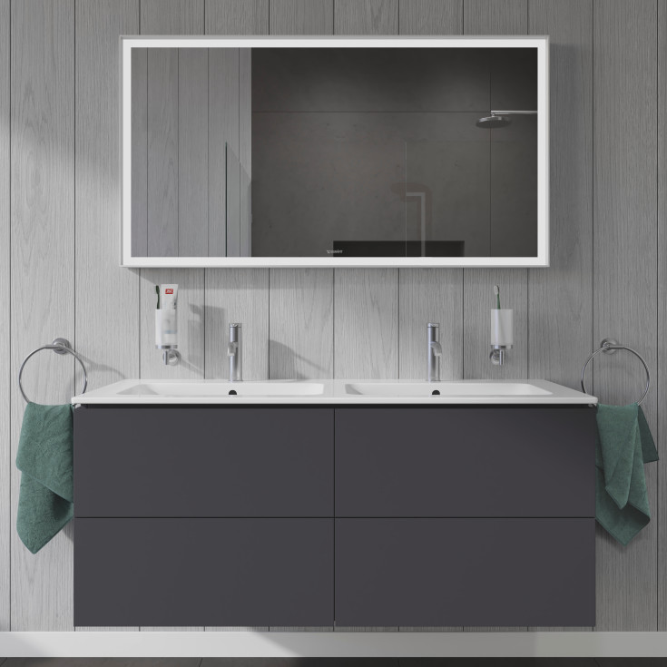 Duravit Me by Stark tvättställ, 130x49 cm, vit