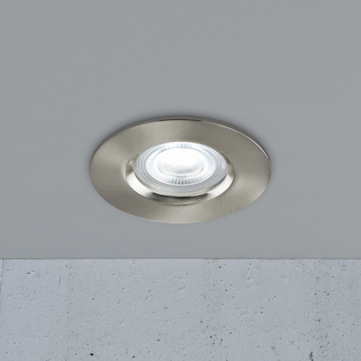 Nordlux Smart Don downlight, børstet nikkel