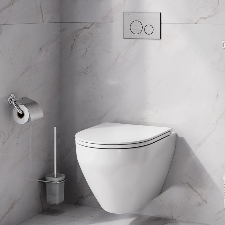 AM.PM Spirit v2.0 vägghängd toalett, utan spolkant, vit