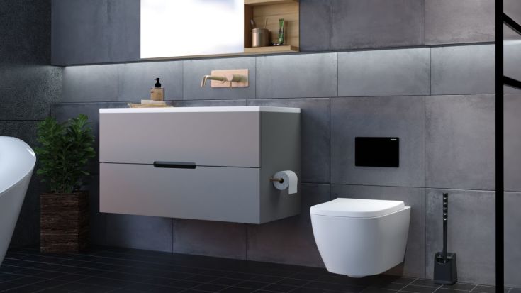 Sanimaid Dublin toiletbørste, sort