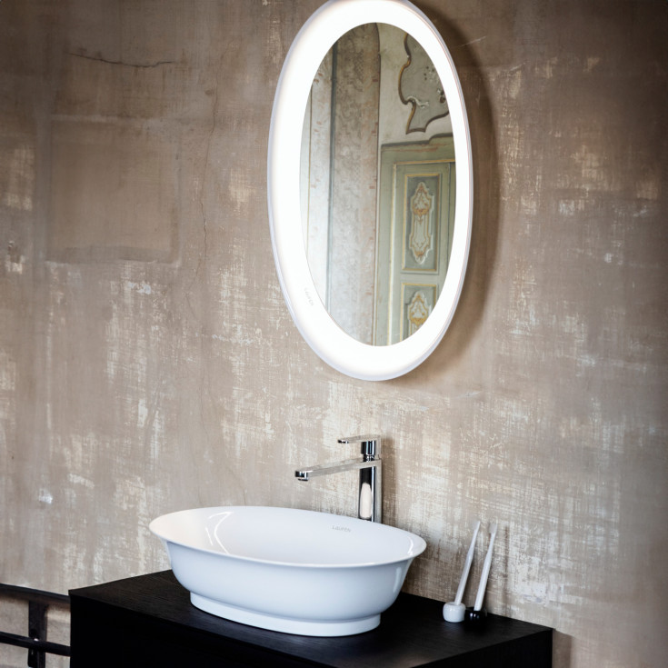 Laufen The New Cassic spegel med belysning, 50x70 cm, vit