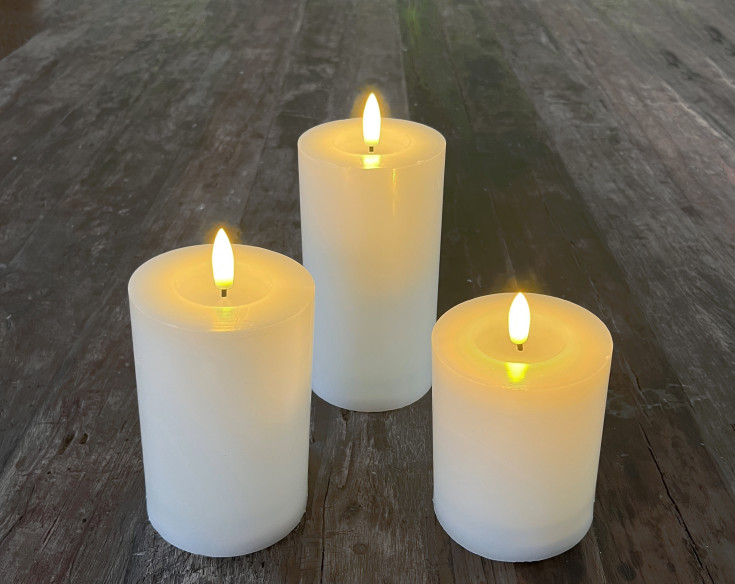 Veli Line LED blokklys, oppladdningsbar, 3-pk