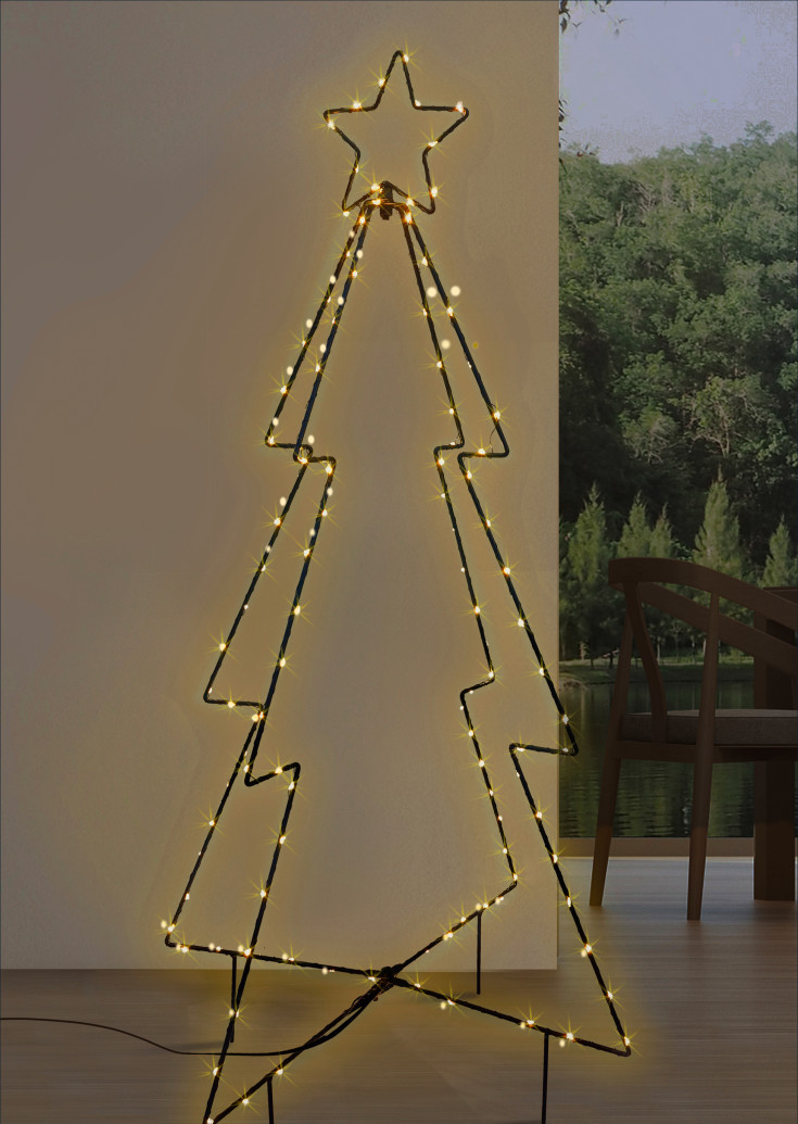 Veli Line julgran i metall med ljus