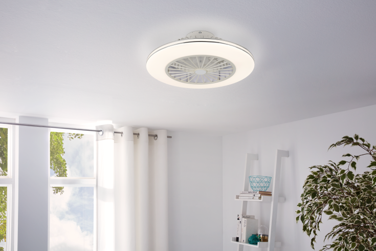 Eglo Lovisca ventilator med lys, hvid