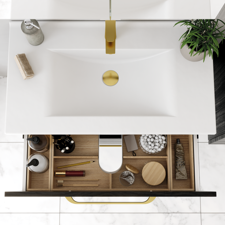 Dansani Amber servant, 81x45,5 cm, hvit