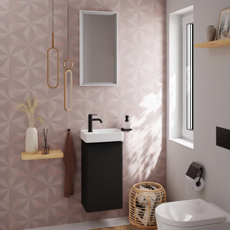 Hansgrohe Xelu Q underskab, 34x26,5 cm, venstre, mat grå