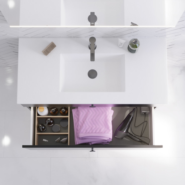 Dansani Button møbelhåndtak, Ø 42mm, matt sort