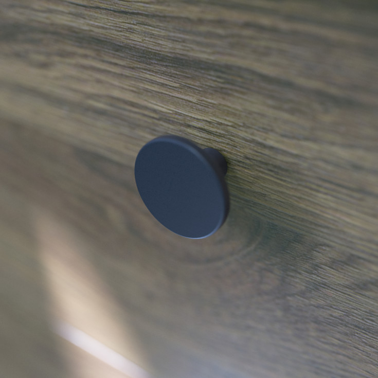 Dansani Button greb, Ø42 mm, mat sort