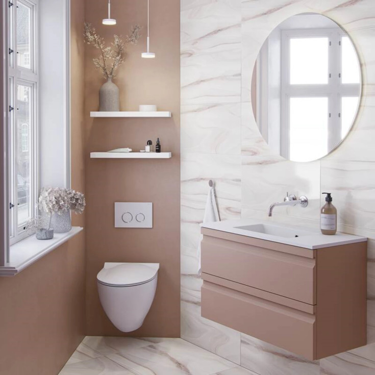 Dansani hylla, 50x14,5 cm, matt vit