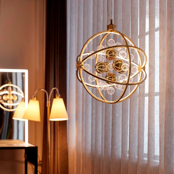 Nielsen Light Galaxy lysekrone, messing