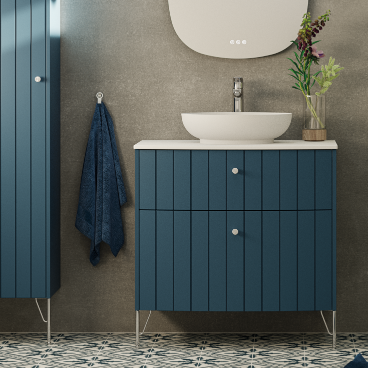 Dansani Luna Vintage støtteben, 18-22 cm, krom