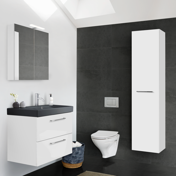 Dansani Mido+ højskab, 40x175 cm, venstre, hvid