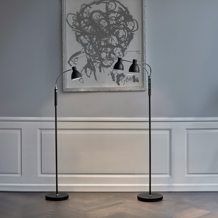 Halo Design Hudson golvlampa, 1-armad, svart