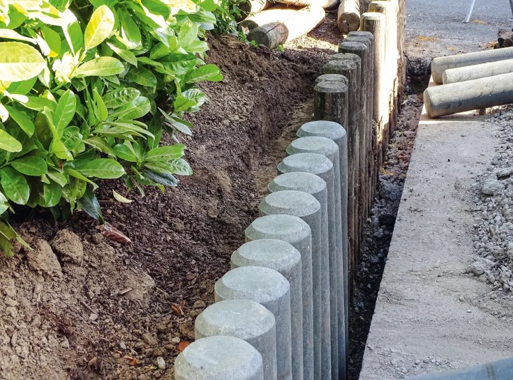 Hahn palisade, rund, 11x60 cm