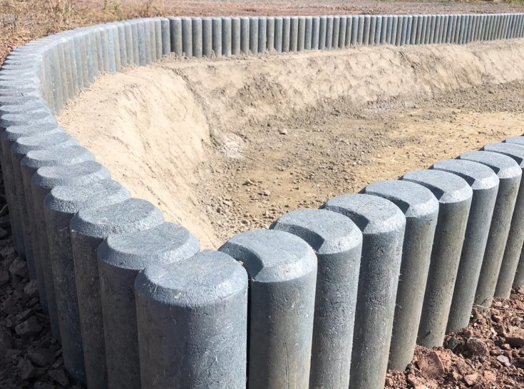 Hahn palisade, rund, 11x80 cm