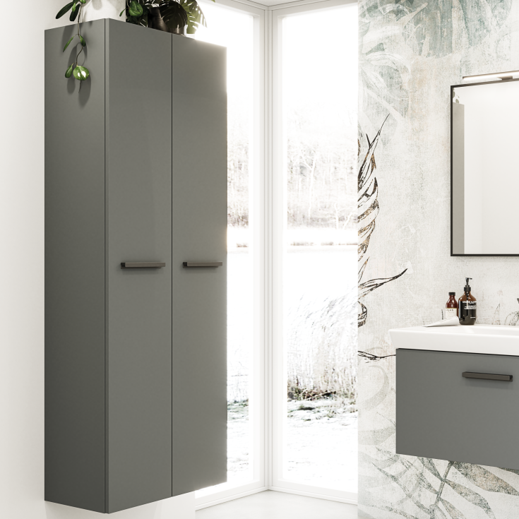 Dansani Mido+ højskab, 40x175 cm, venstre, mat grå