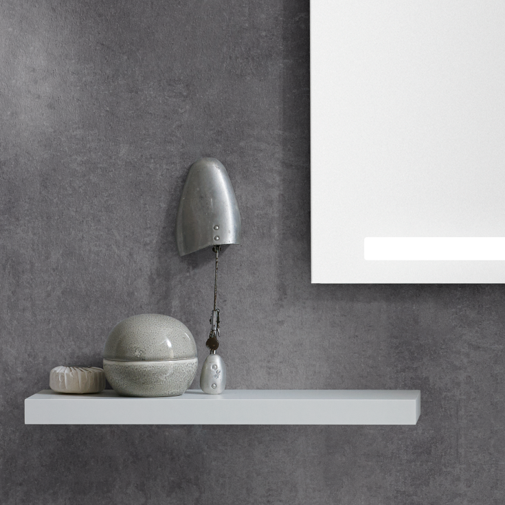 Dansani hylle, 50x14,5 cm, matt grå