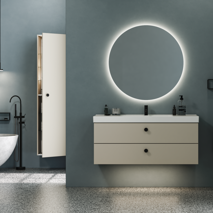 Dansani Luna Button greb, Ø42 mm, sort