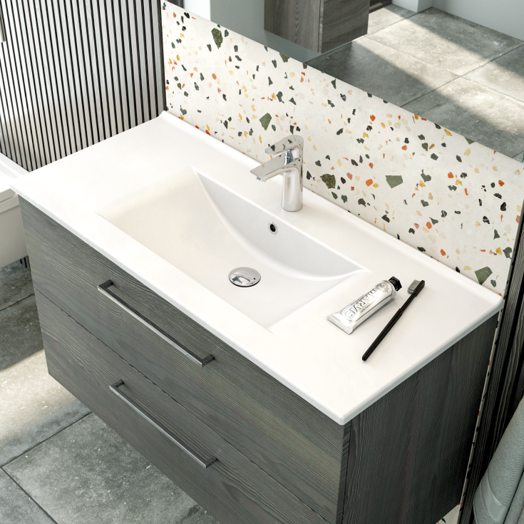 Dansani Amber håndvask, 101x45,5 cm, hvid