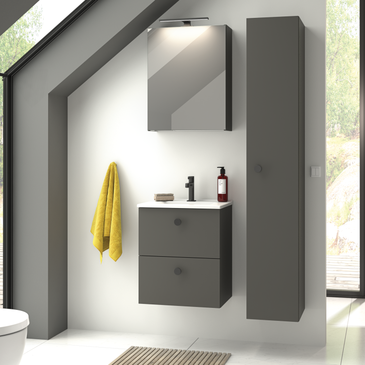 Dansani Mido+ underskåp, 50x35 cm, grå