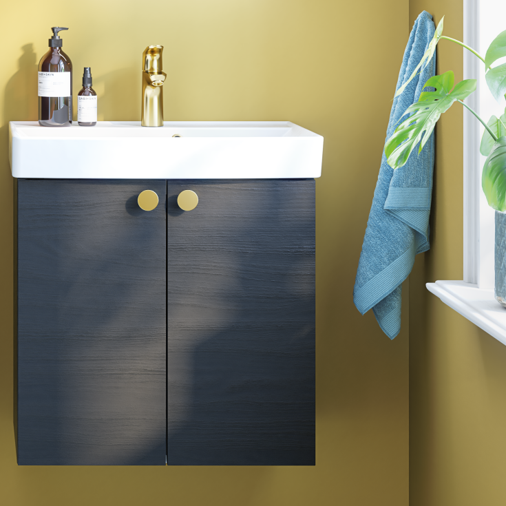 Dansani Mido+ servantskap, 60x35 cm, sort