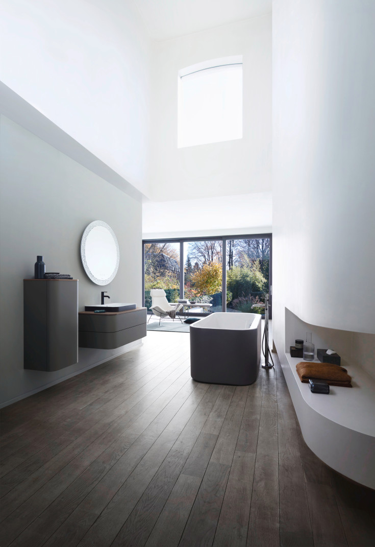 Duravit Happy D.2 høyskap, 40x133,6 cm, venstre, grafit