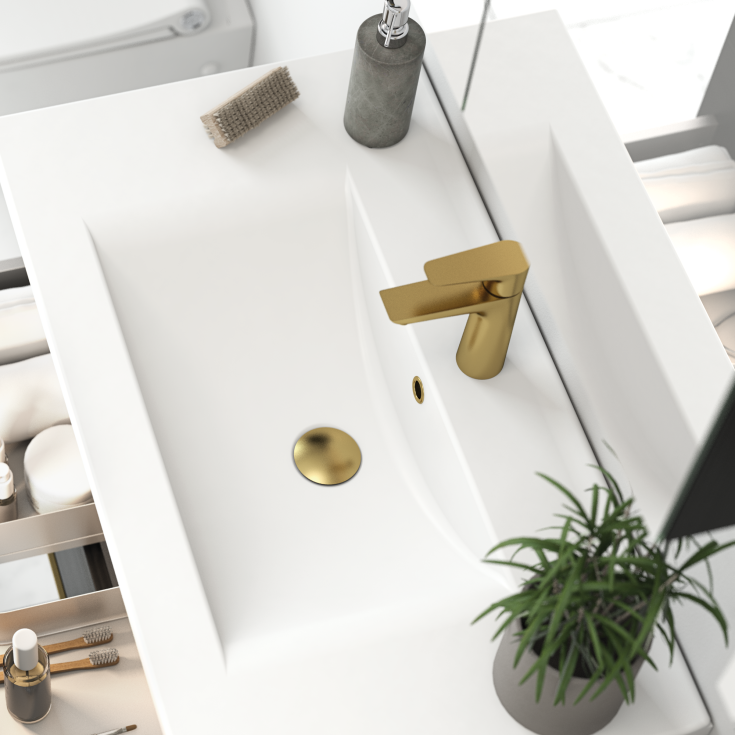 Dansani Calidris bunnventil, push-open, messing