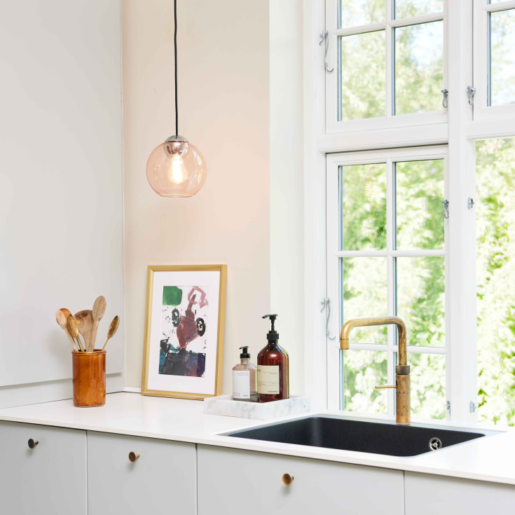 Halo Design Bubbles pendellampe, rosa, Ø14 cm