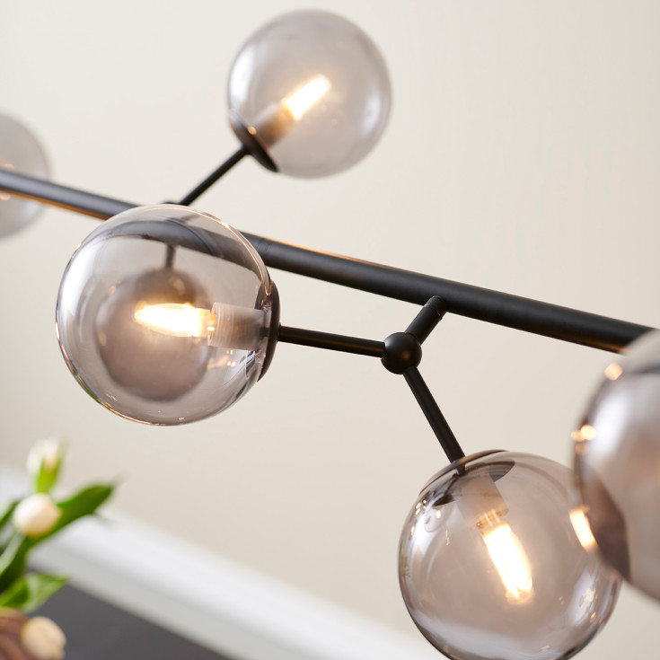 Halo Design Atom mini pendellampa, rökfärgad