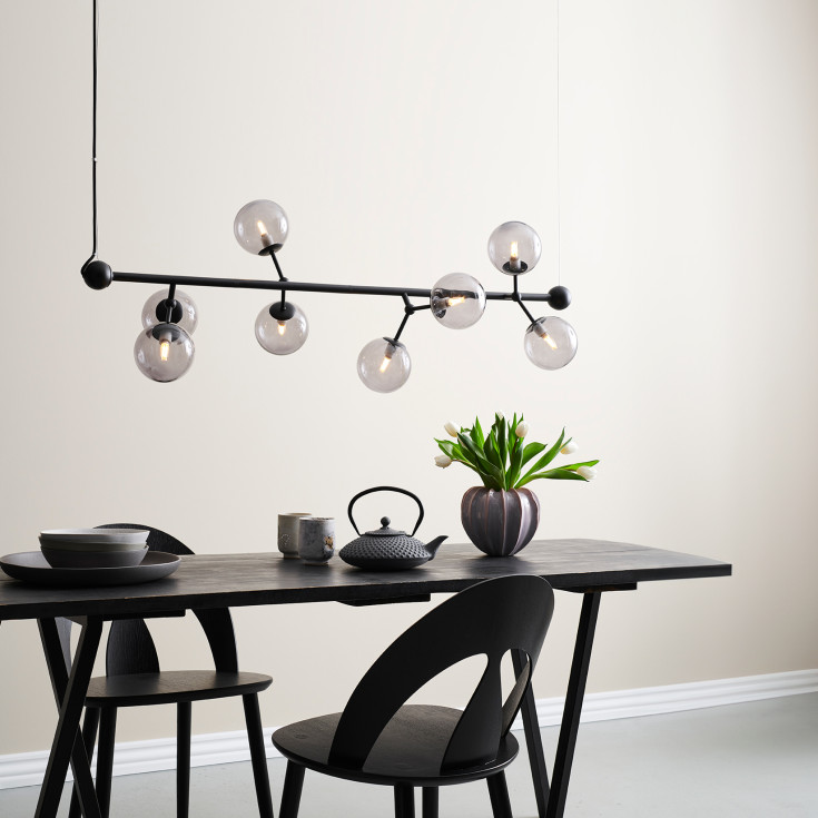 Halo Design Atom mini pendellampa, rökfärgad