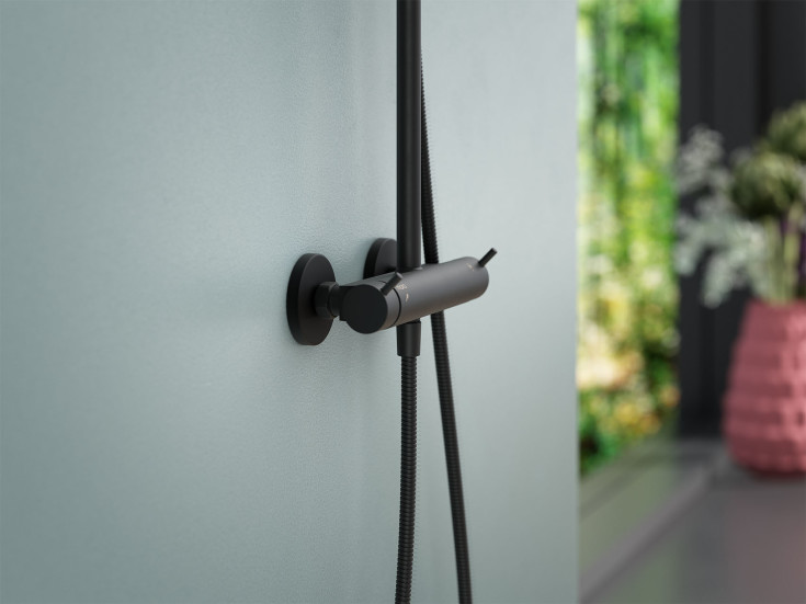 Mora koppling med täckbricka, 150 cc, 3/4" x 1/2", matt svart