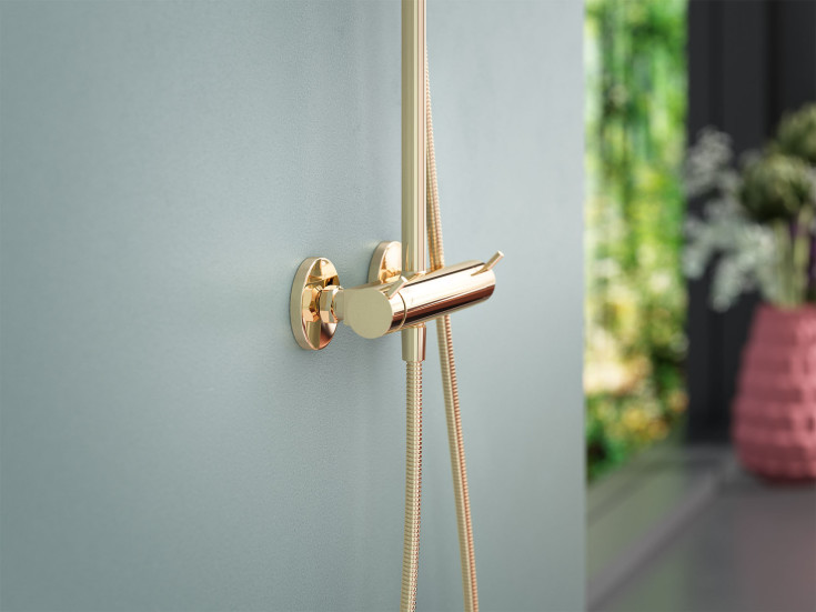 Mora koppling med täckbricka, 150 cc, 3/4" x 1/2", polerad mässing