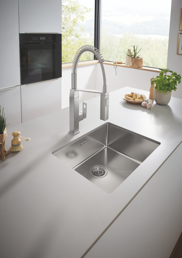 Grohe K700U diskbänk, 55x45 cm, rostfritt stål