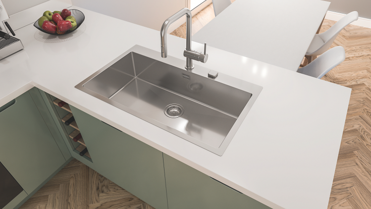 Grohe K800 diskbänk, 84,6x51 cm, rostfritt stål