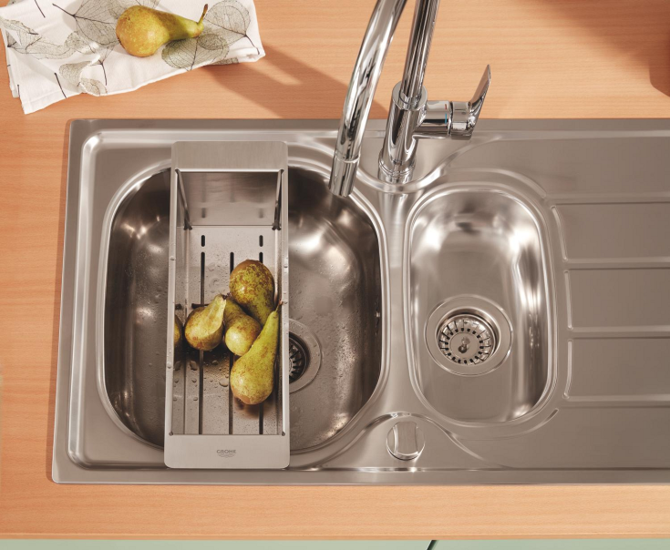 Grohe K200 køkkenvask, 96,5x50 cm, rustfrit stål