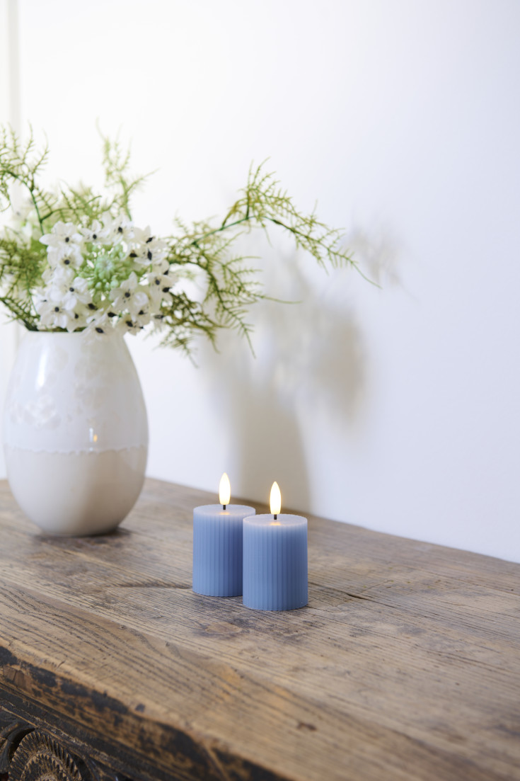 Sirius Smilla LED kubbelys, oppladbar, blå