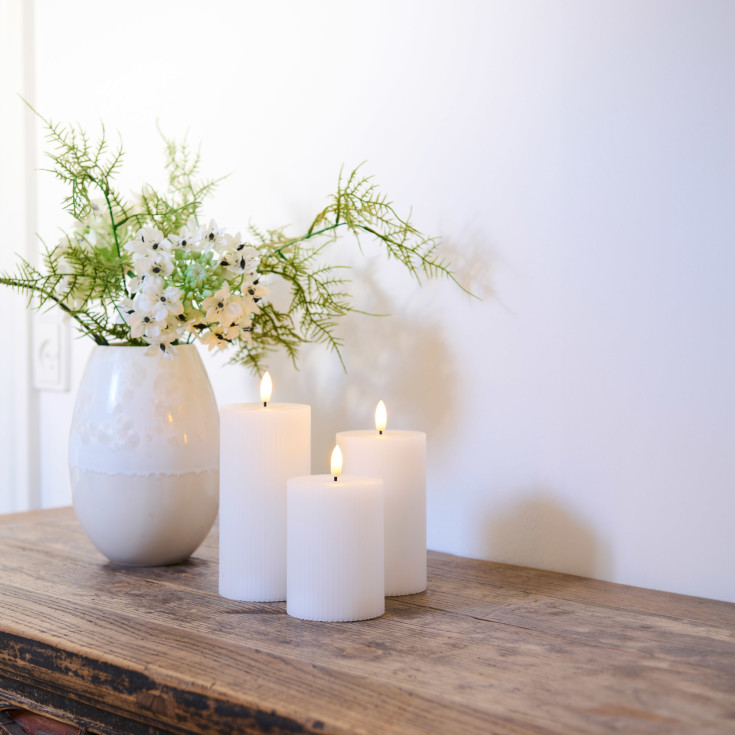 Sirius Smilla LED kubbelys, oppladbar, hvit