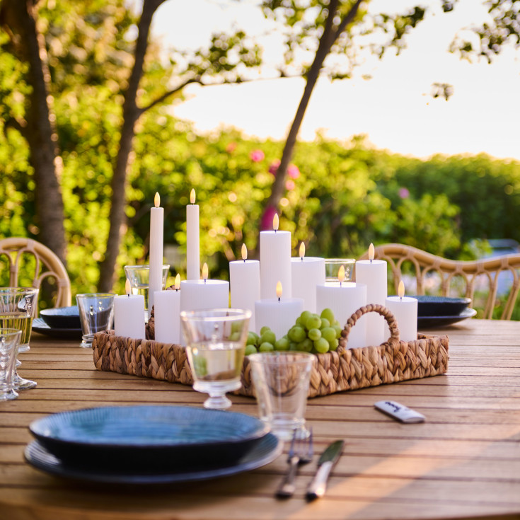 Sirius Smilla LED kronelys, oppladbar, hvit