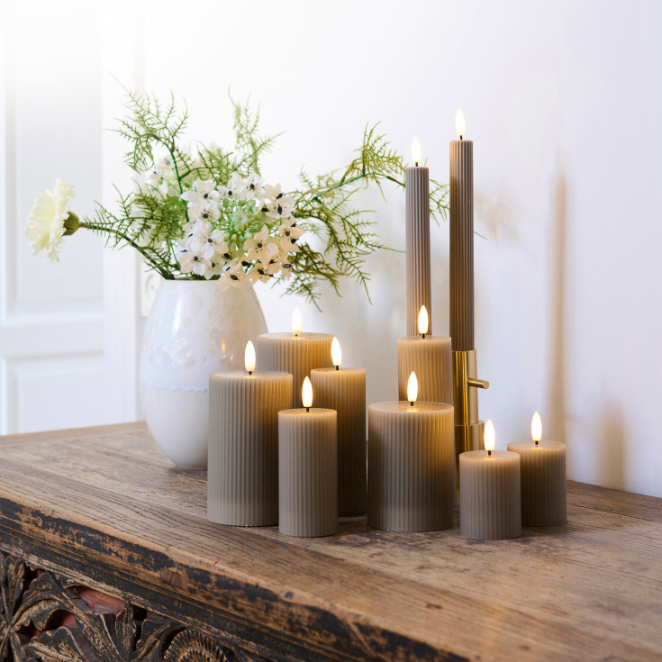 Sirius Smilla LED kronelys, oppladbar, grå