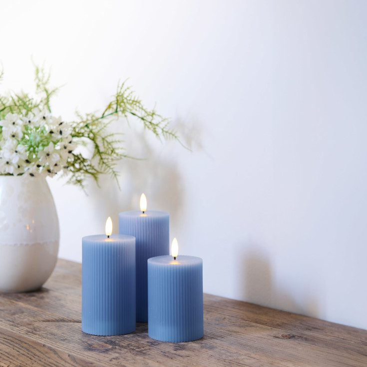 Sirius Smilla LED kubbelys, oppladbar, blå