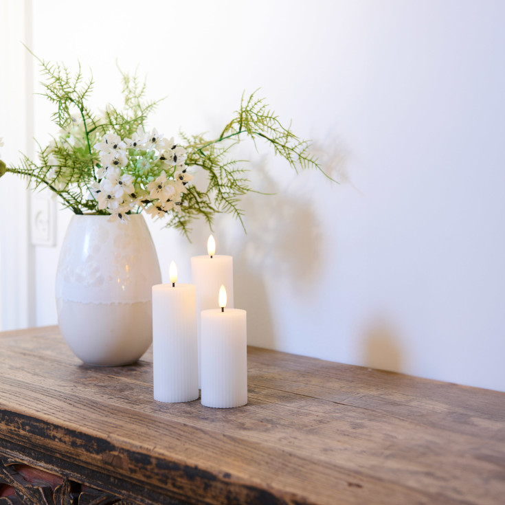 Sirius Smilla LED kubbelys, oppladbar, hvit