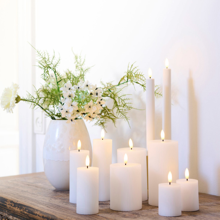 Sirius Smilla LED kubbelys, oppladbar, hvit