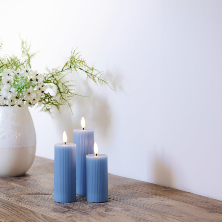 Sirius Smilla LED kubbelys, oppladbar, blå