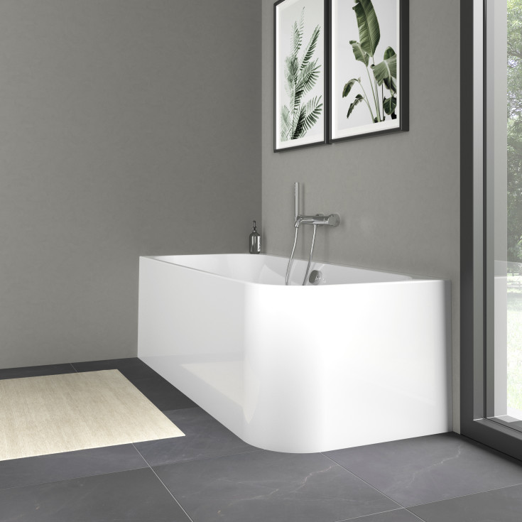 Duravit Happy D.2 badkar, 180x80 cm, vänster, vit