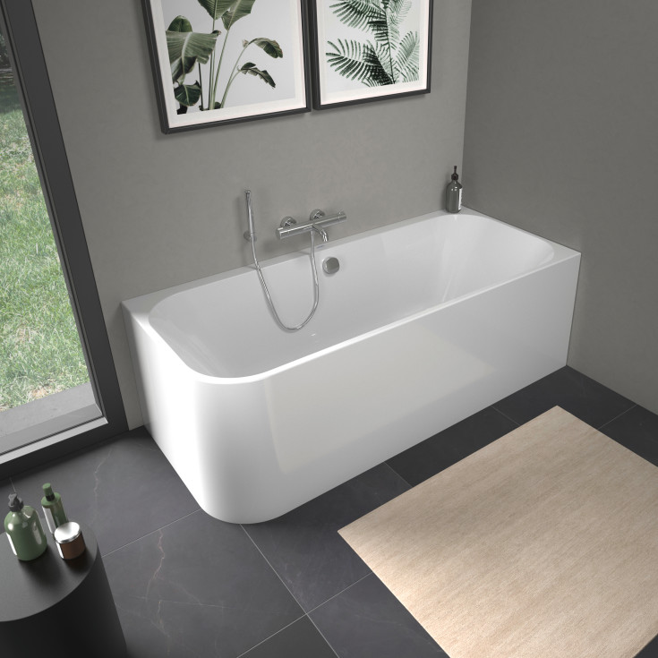Duravit Happy D.2 badkar, 180x80 cm, höger, vit