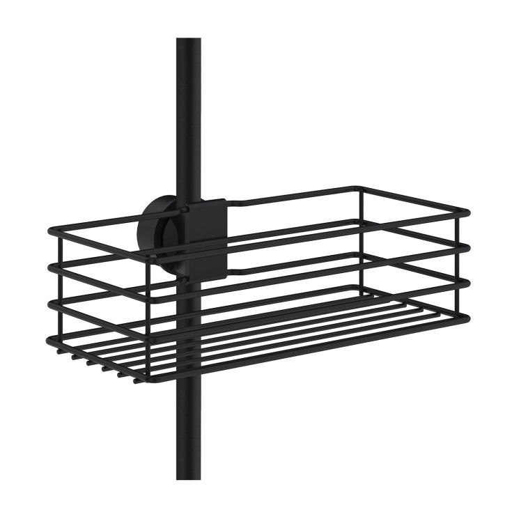 Beslagsboden brusehylde, sort