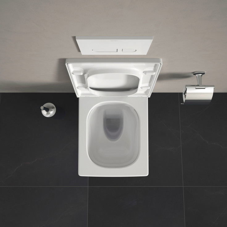 Duravit Viu væghængt toilet, uden skyllekant, rengøringsvenlig, hvid
