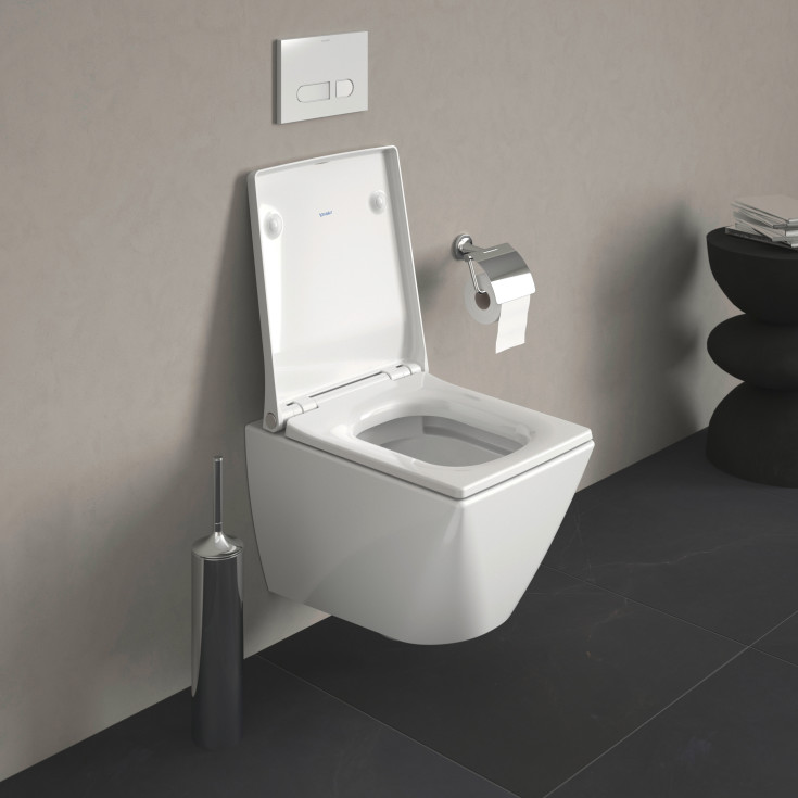 Duravit Viu vägghängd toalett, utan spolkant, rengöringsvänlig, vit
