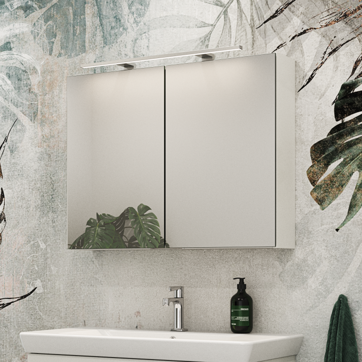 Dansani Mido+ Libra spejllampe, krom, 60 cm