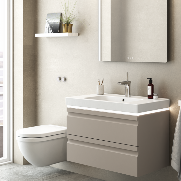 Dansani hylle, 50x14,5 cm, matt hvit